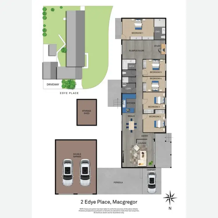 Floorplan of Homely house listing, 2 Edye Place, Macgregor ACT 2615