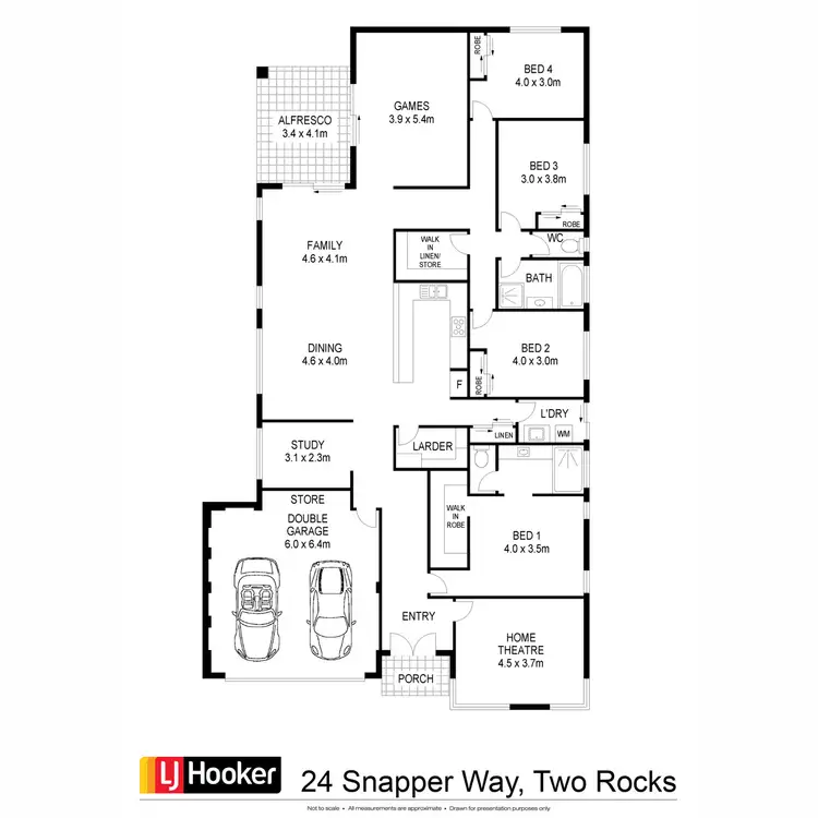 Floorplan of Homely house listing, 24 Snapper Way, Two Rocks WA 6037