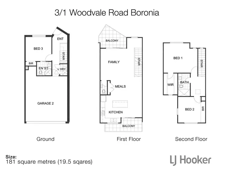 Floorplan of Homely townhouse listing, 5/1 Woodvale Road, Boronia VIC 3155