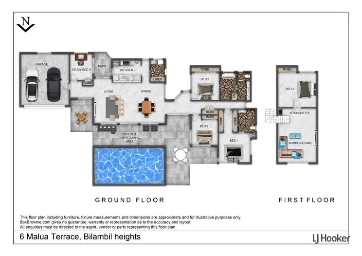 Floorplan of Homely house listing, 6 Malua Terrace, Bilambil Heights NSW 2486