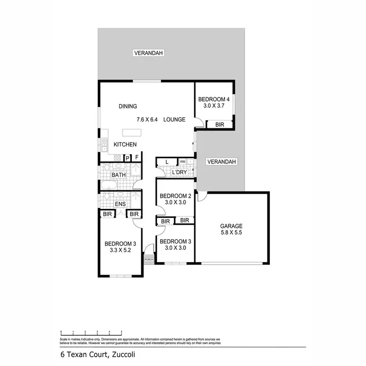 Floorplan of Homely house listing, 6 Texan Court, Zuccoli NT 832