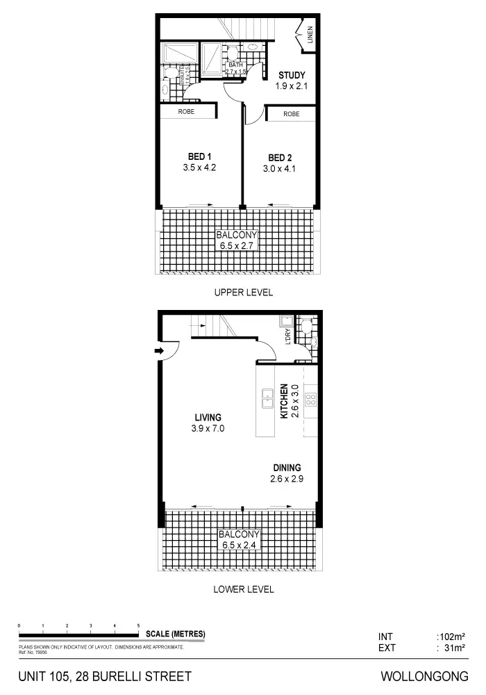 Floorplan of Homely unit listing, 105/28 Burelli Street, Wollongong NSW 2500