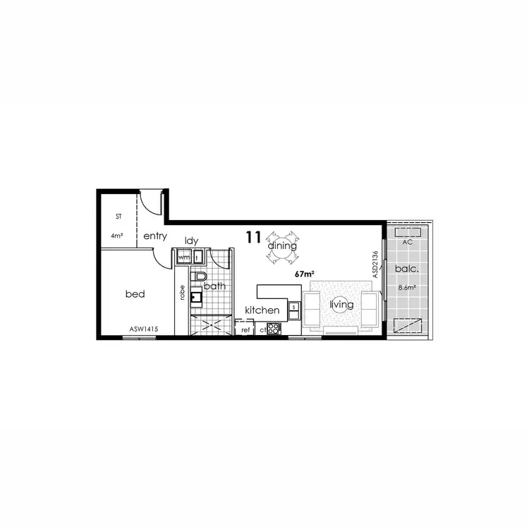 Floorplan of Homely unit listing, 11/35 Berrigan Street, O'connor ACT 2602