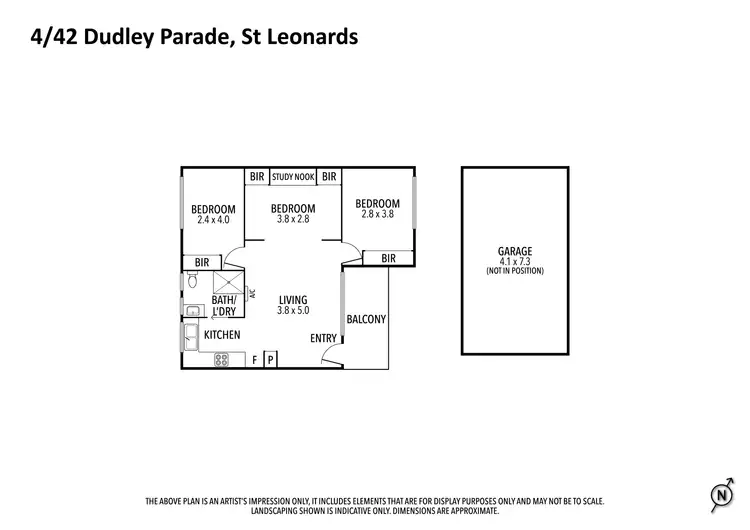 Floorplan of Homely unit listing, Unit 4/42 Dudley Parade, St Leonards VIC 3223