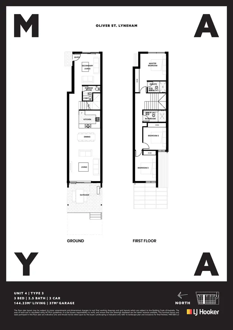 Floorplan of Homely townhouse listing, 4/9 Oliver Street, Lyneham ACT 2602