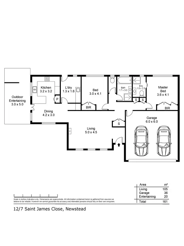 Floorplan of Homely house listing, Unit 12/7 St James Close, Newstead TAS 7250