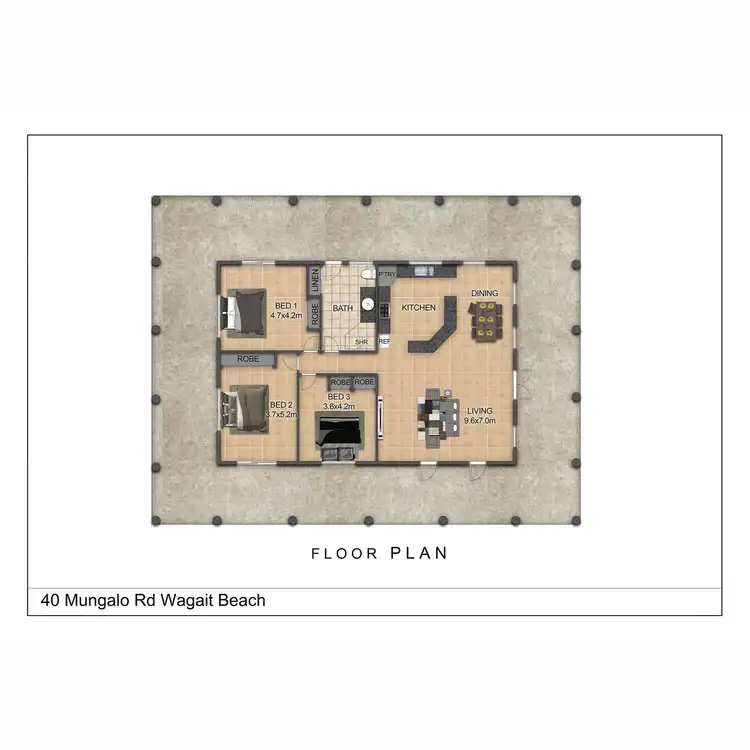 Floorplan of Homely rural property listing, Lot 66/40 Mungalo Road, Wagait Beach NT 822