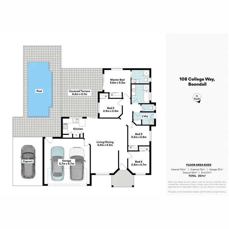 Floorplan of Homely house listing, 108 College Way, Boondall QLD 4034
