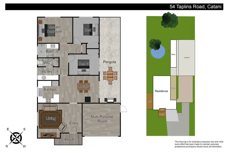 Floorplan of Homely house listing, 54 Taplins Road, Catani VIC 3981