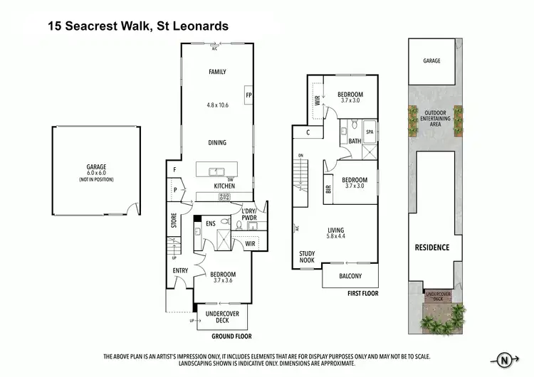 Floorplan of Homely house listing, 15 Seacrest Walk, St Leonards VIC 3223