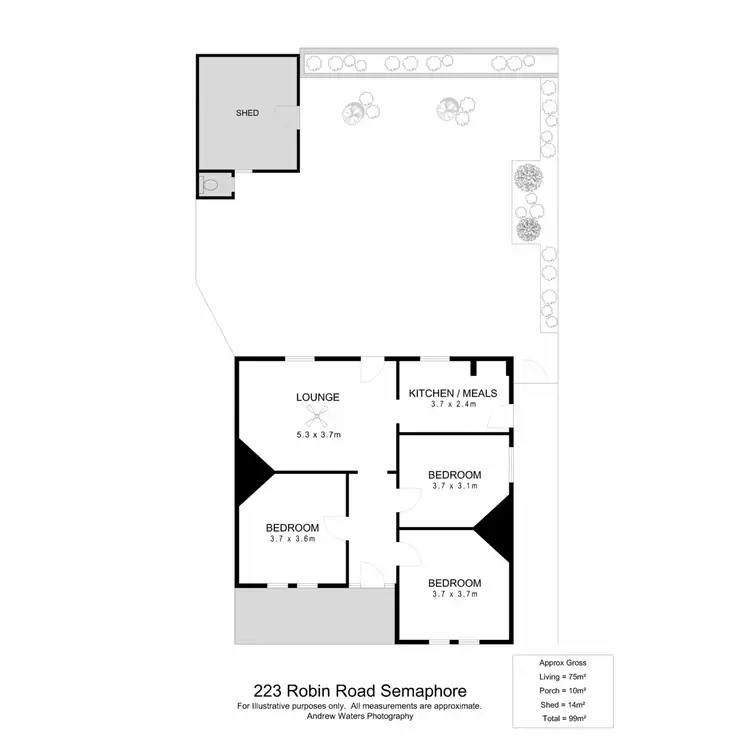 Floorplan of Homely house listing, 223 Robin Road, Semaphore SA 5019
