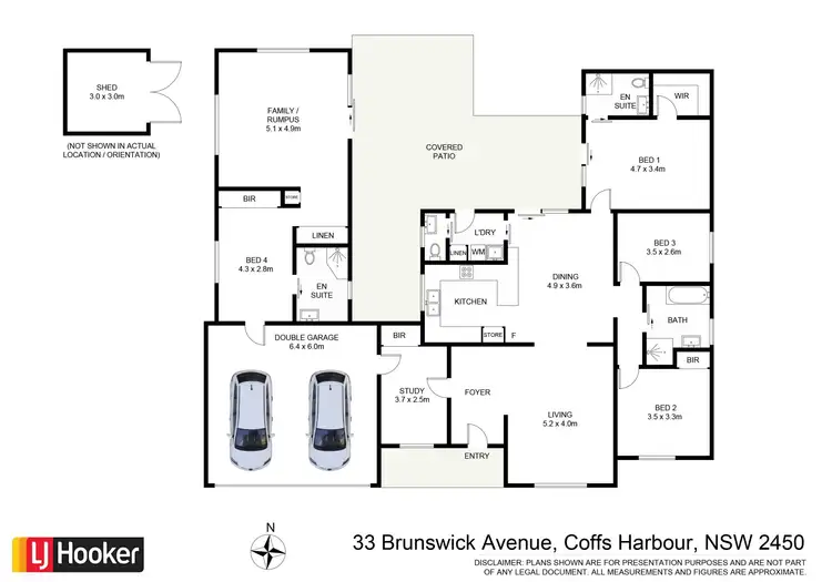 Floorplan of Homely house listing, 33 Brunswick Avenue, Coffs Harbour NSW 2450