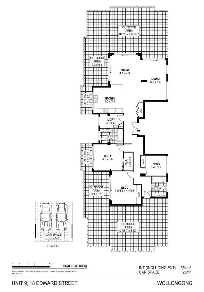 Floorplan of Homely apartment listing, 9/18 Edward Street, Wollongong NSW 2500