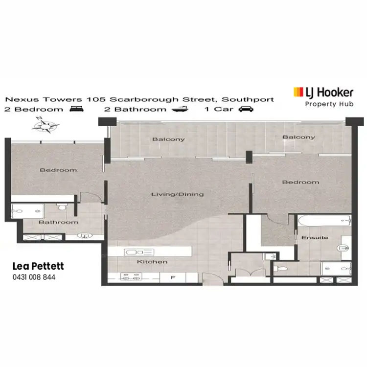 Floorplan of Homely unit listing, 148/105 Scarborough Street, Southport QLD 4215