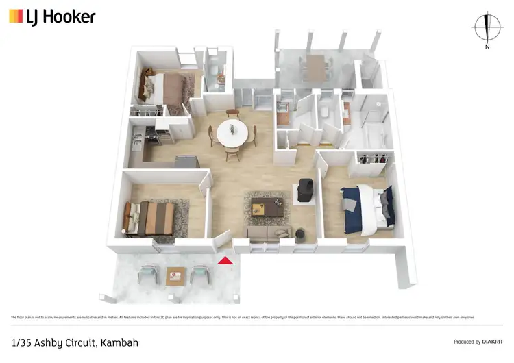 Floorplan of Homely townhouse listing, 1/35 Ashby Circuit, Kambah ACT 2902