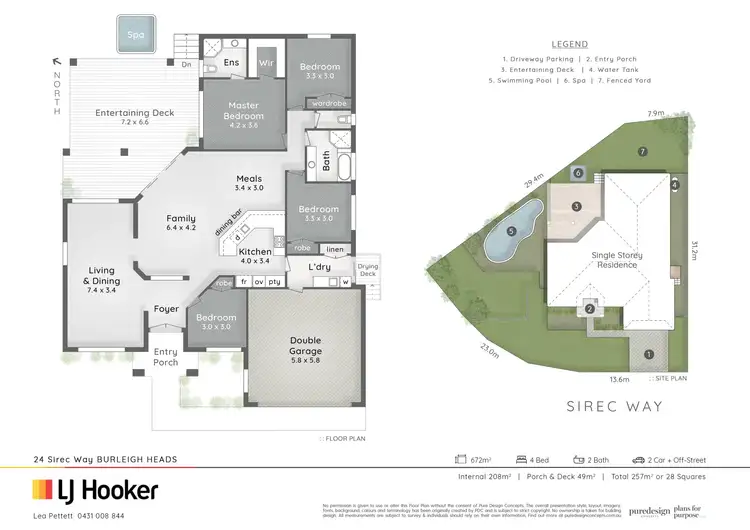 Floorplan of Homely house listing, 24 Sirec Way, Burleigh Heads QLD 4220