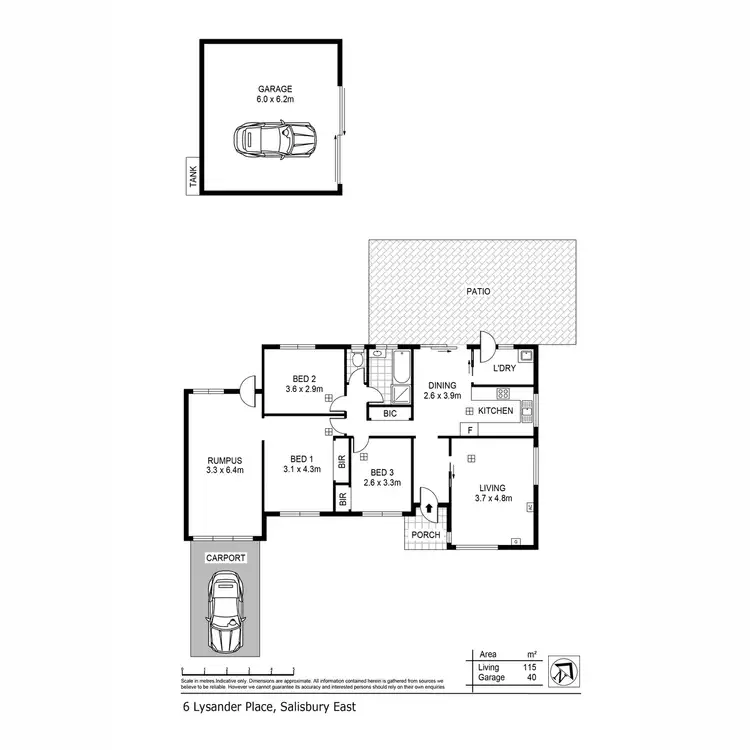 Floorplan of Homely house listing, 6 Lysander Place, Salisbury East SA 5109
