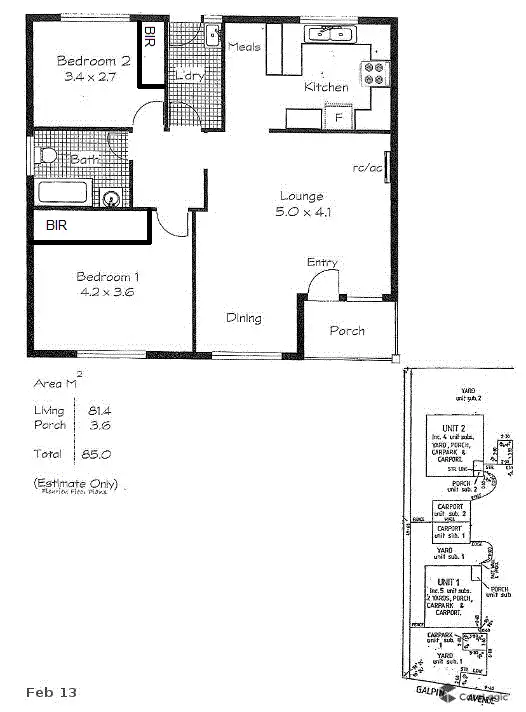 Floorplan of Homely house listing, Unit 1/12 Galpin Avenue, Victor Harbor SA 5211