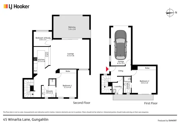 Floorplan of Homely townhouse listing, 45 Winarlia Lane, Gungahlin ACT 2912