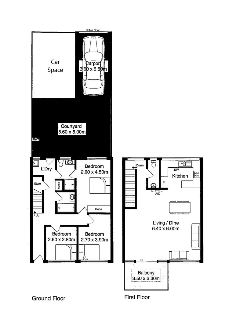 Floorplan of Homely townhouse listing, 2/1 Harbour View Terrace, Victor Harbor SA 5211