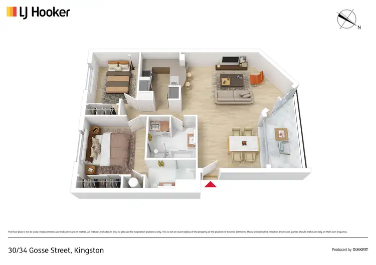 Floorplan of Homely apartment listing, 30/34 Gosse Street, Kingston ACT 2604