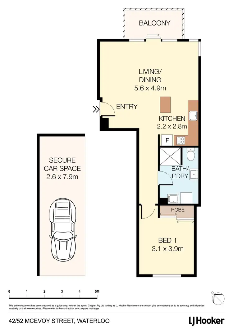 Floorplan of Homely apartment listing, 42/52-54 McEvoy Street, Waterloo NSW 2017
