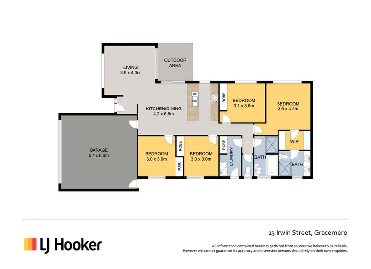 Floorplan of Homely house listing, 13 Irwin Street, Gracemere QLD 4702