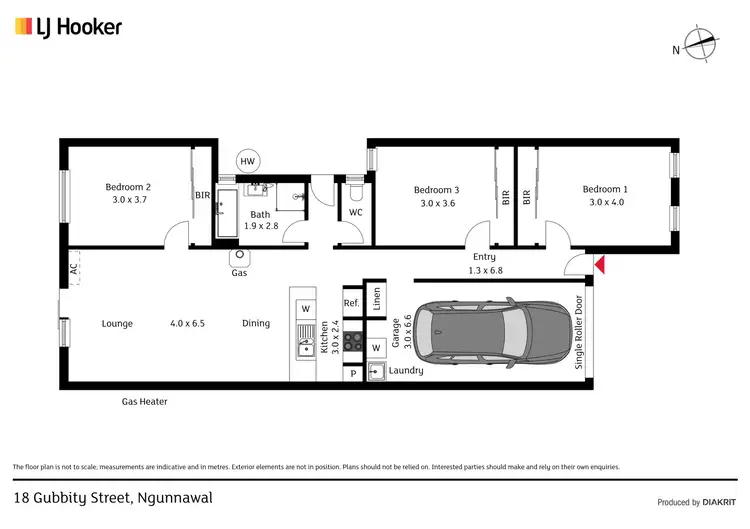 Floorplan of Homely semi-detached listing, 18 Gubbity Street, Ngunnawal ACT 2913