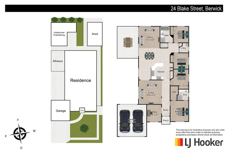 Floorplan of Homely house listing, 24 Blake Street, Berwick VIC 3806