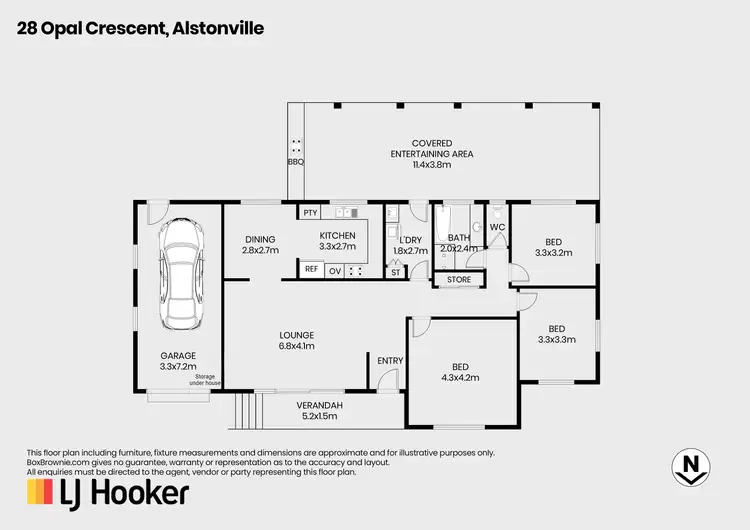 Floorplan of Homely house listing, 28 Opal Crescent, Alstonville NSW 2477