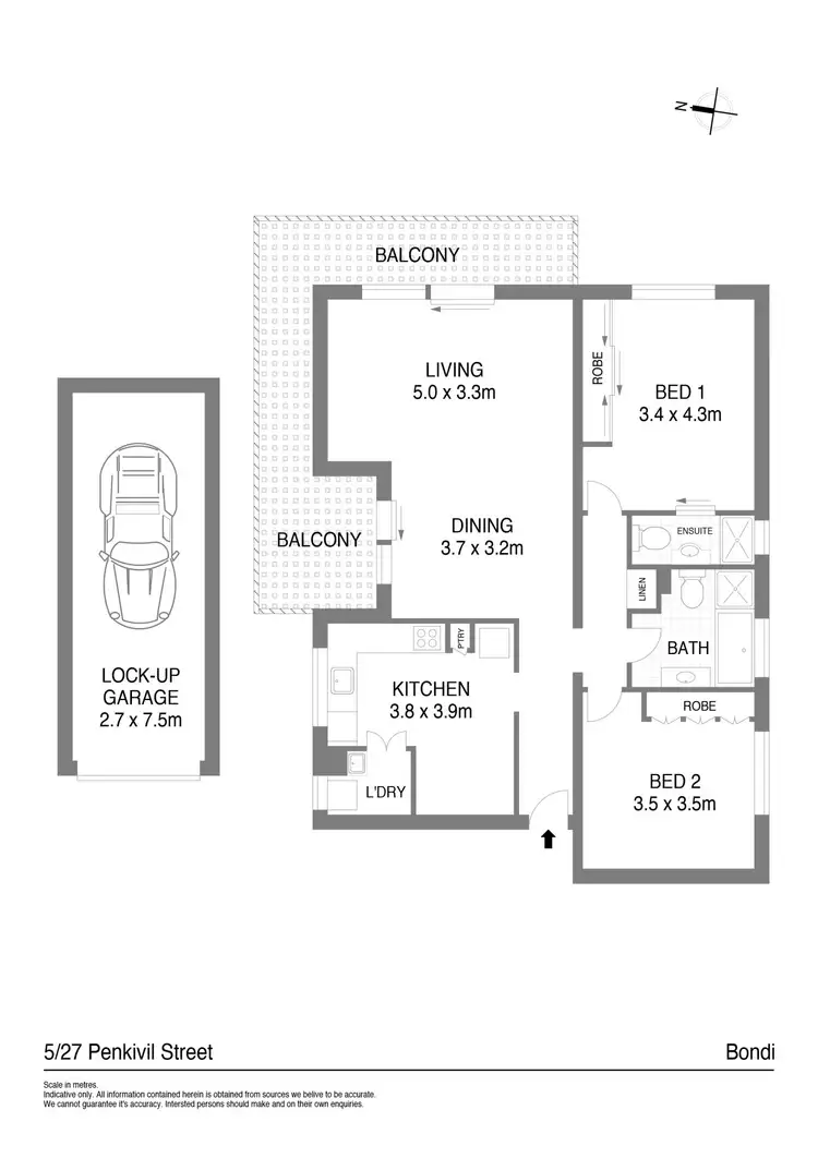 Floorplan of Homely apartment listing, 5/27 Penkivil Street, Bondi NSW 2026