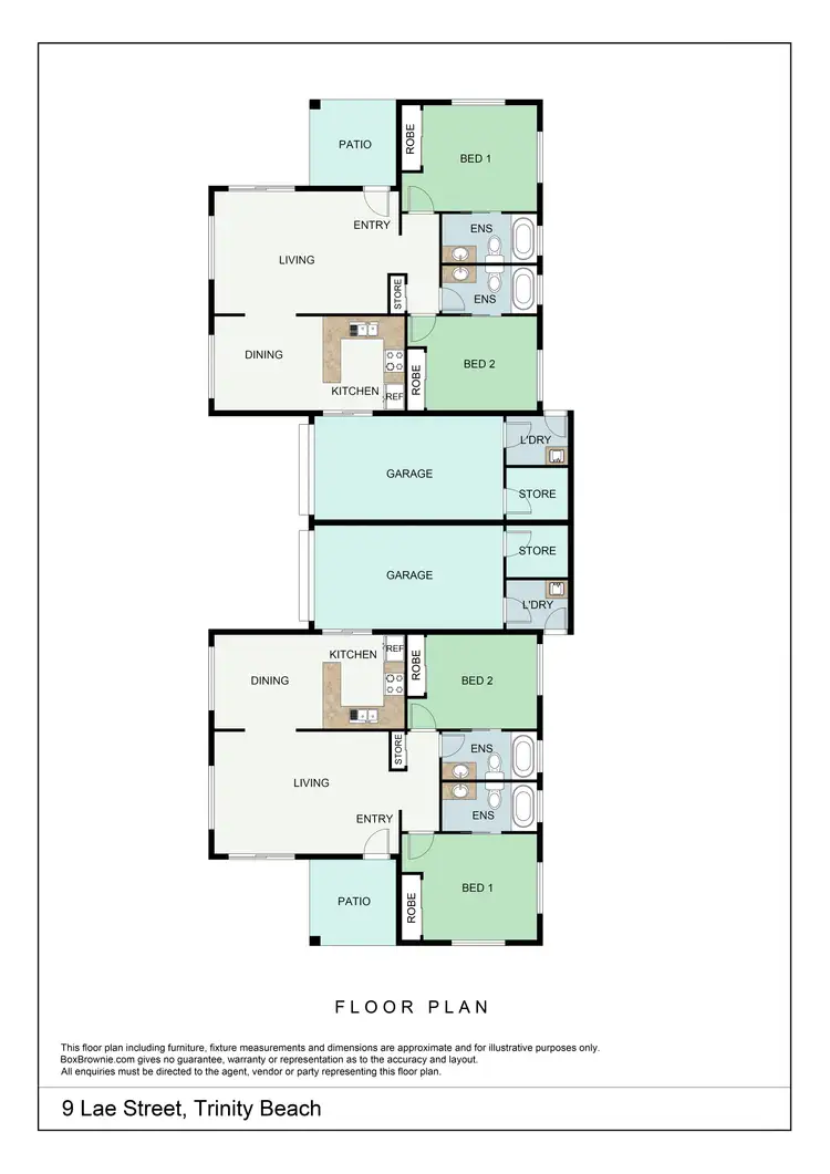 Floorplan of Homely semi-detached listing, 9 Lae Street, Trinity Beach QLD 4879