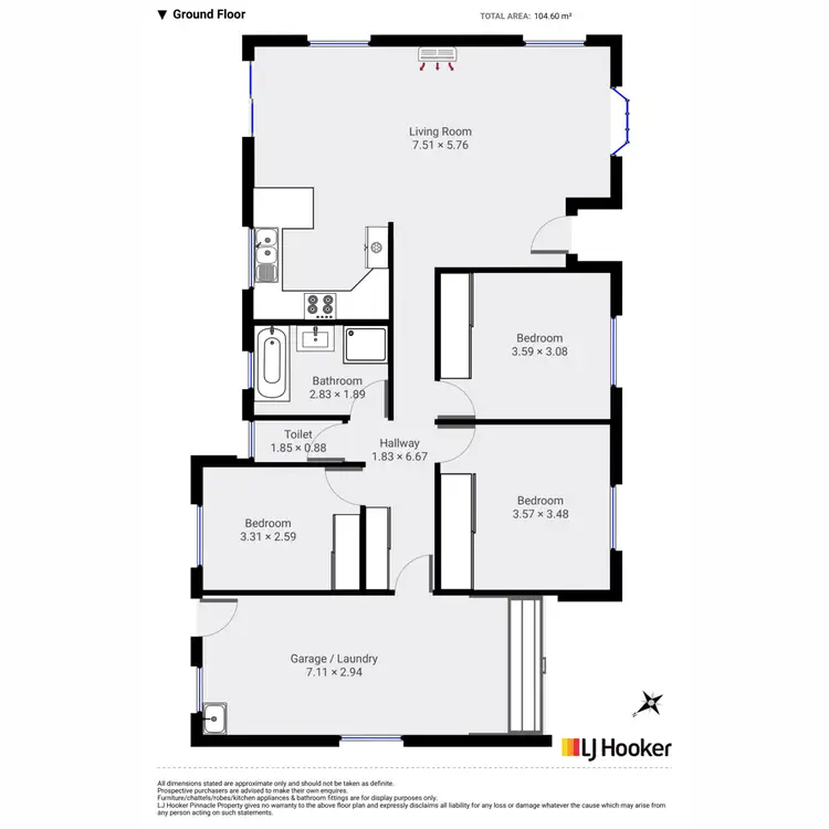 Floorplan of Homely unit listing, 4/24 Henty Close, Old Beach TAS 7017
