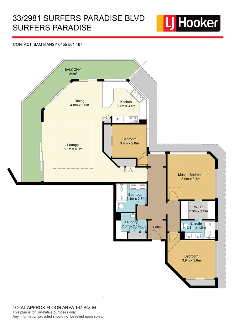 Floorplan of Homely apartment listing, 33/2981 Surfers Paradise Boulevard, Surfers Paradise QLD 4217