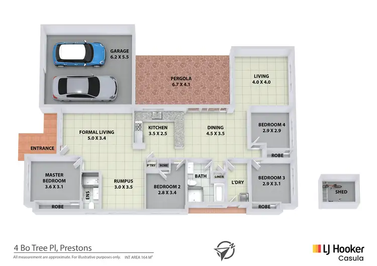 Floorplan of Homely house listing, 4 Bo Tree Place, Prestons NSW 2170