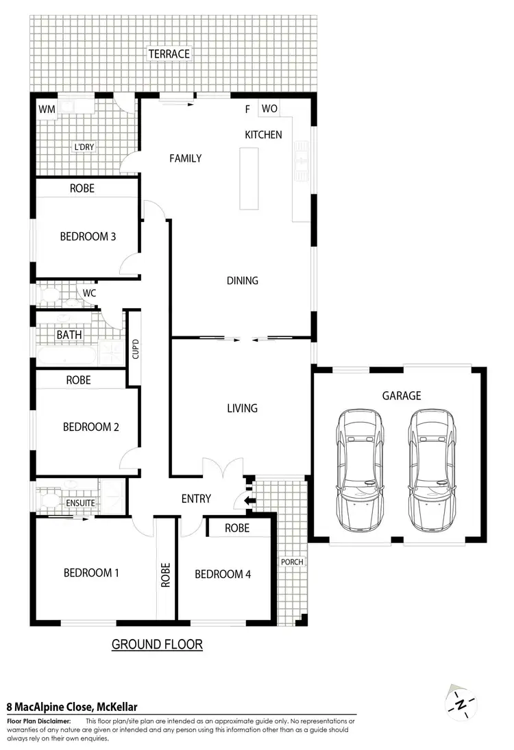Floorplan of Homely house listing, 8 Macalpine Close, Mckellar ACT 2617