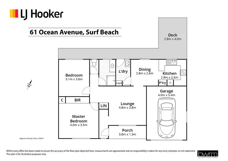 Floorplan of Homely house listing, 61 Ocean Avenue, Surf Beach NSW 2536