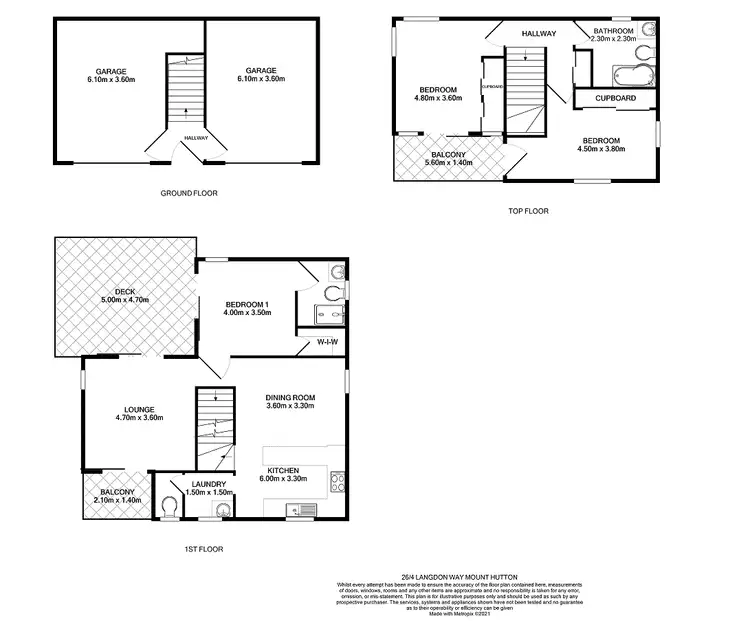 Floorplan of Homely townhouse listing, 26/4 Langdon Way, Mount Hutton NSW 2290