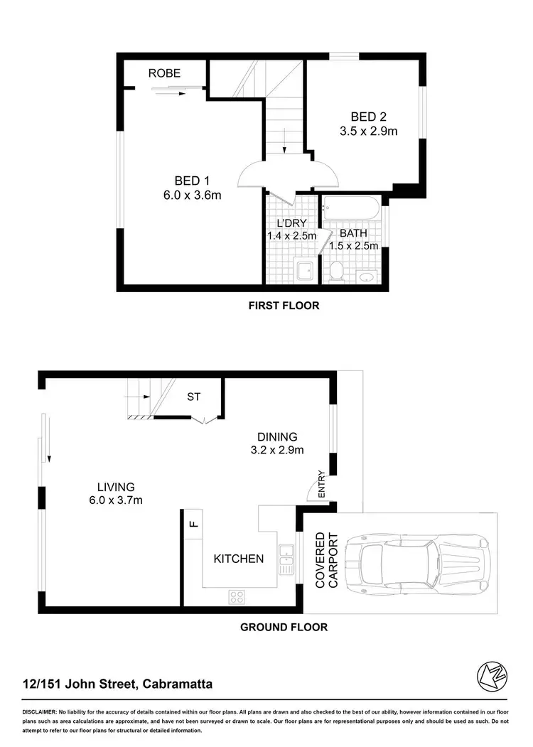 Floorplan of Homely townhouse listing, 12/151 John Street, Cabramatta NSW 2166