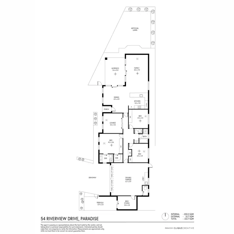Floorplan of Homely house listing, 54 Riverview Drive, Paradise SA 5075