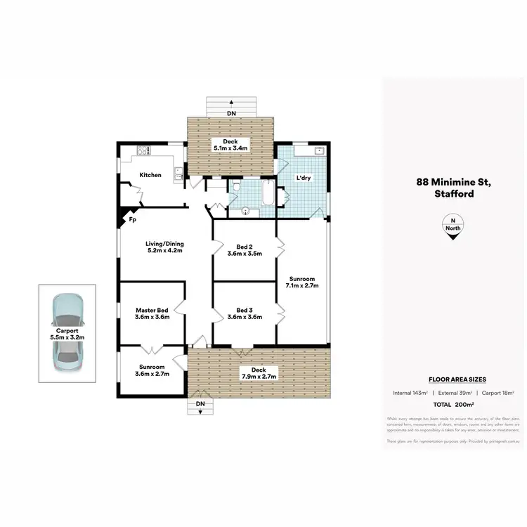 Floorplan of Homely house listing, 88 Minimine Street, Stafford QLD 4053