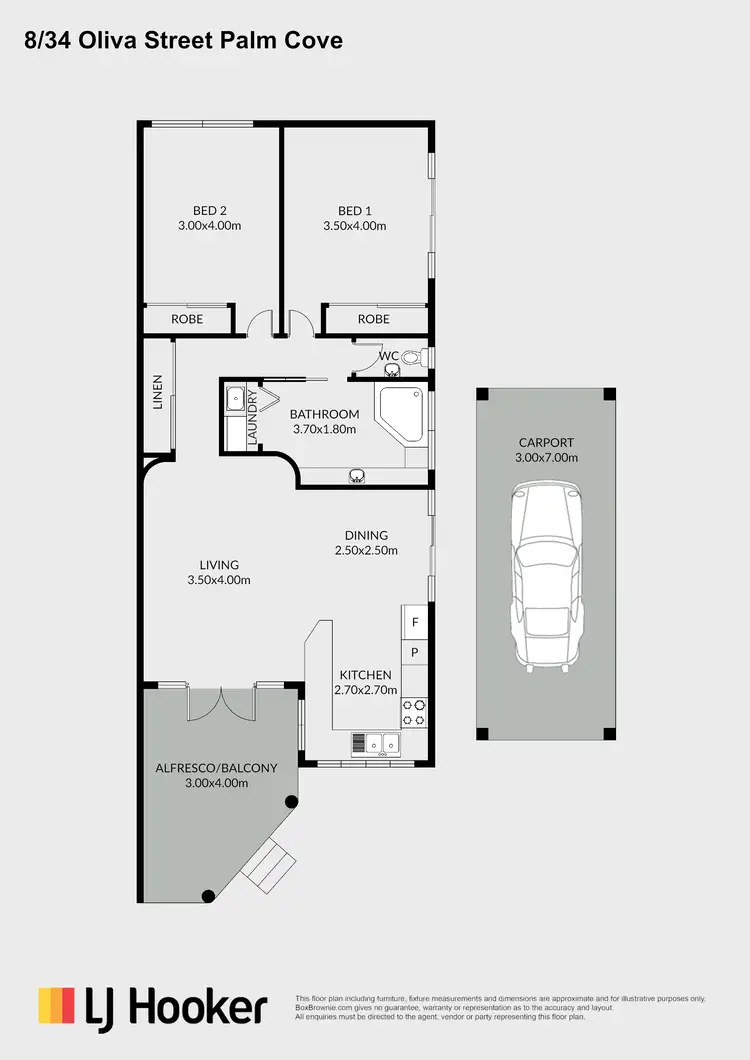 Floorplan of Homely unit listing, 8/34 Oliva Street, Palm Cove QLD 4879