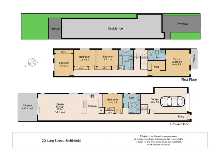 Floorplan of Homely semi-detached listing, 20A Lang Street, Smithfield NSW 2164