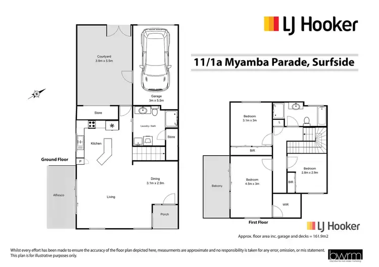 Floorplan of Homely townhouse listing, 11/1A-1B Myamba Parade, Surfside NSW 2536