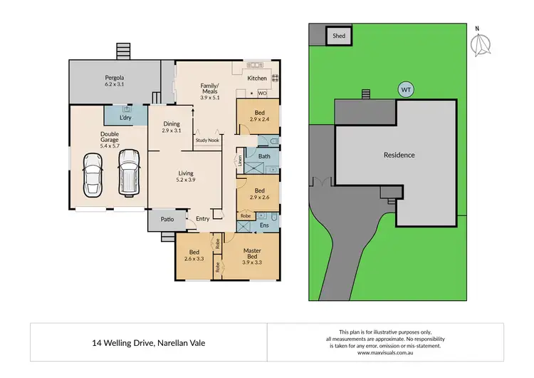 Floorplan of Homely house listing, 14 Welling Drive, Narellan Vale NSW 2567