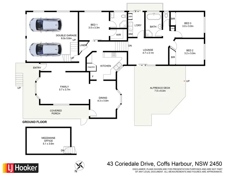 Floorplan of Homely house listing, 43 Coriedale Drive, Coffs Harbour NSW 2450