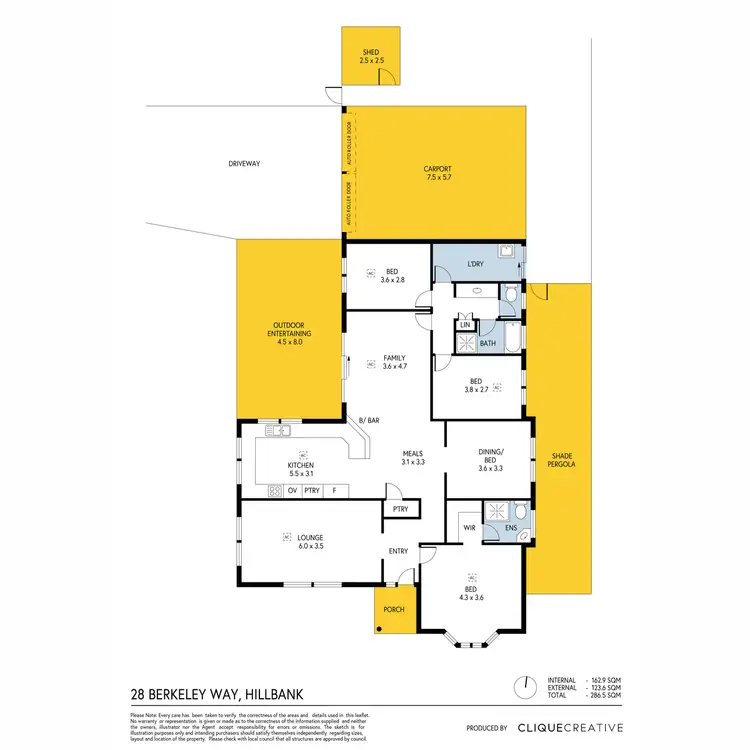 Floorplan of Homely house listing, 28 Berkeley Way, Hillbank SA 5112