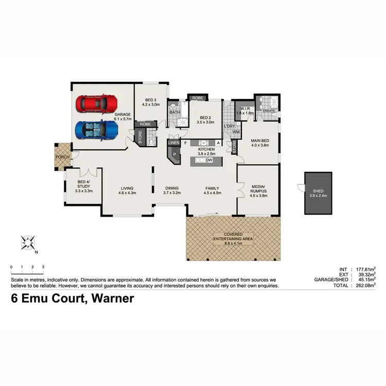 Floorplan of Homely house listing, 6 Emu Court, Warner QLD 4500