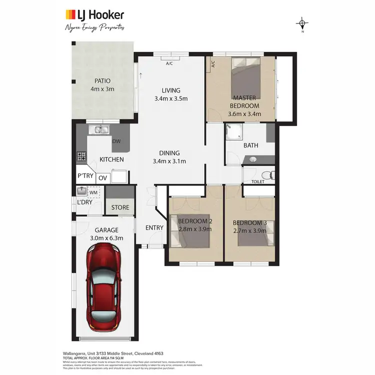Floorplan of Homely unit listing, 3/133 Middle Street, Cleveland QLD 4163