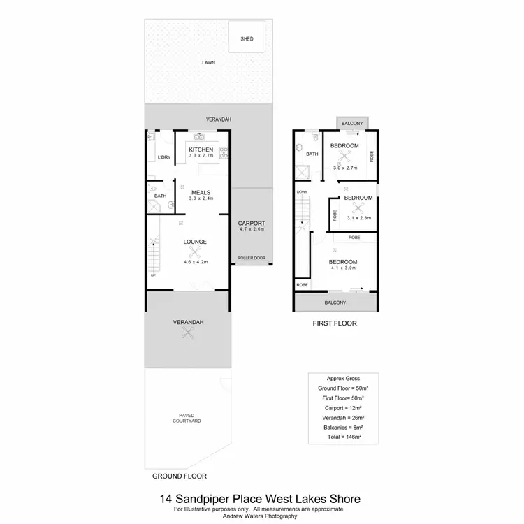 Floorplan of Homely unit listing, 14 Sandpiper Place, West Lakes Shore SA 5020